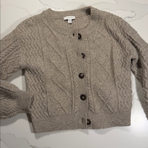 Topshop Women's Cream Cable Knit Sweater - Picture 5 of 8